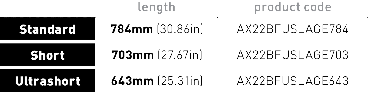 Axis Black ADVANCE+ 20 Fuselage(+20mm)