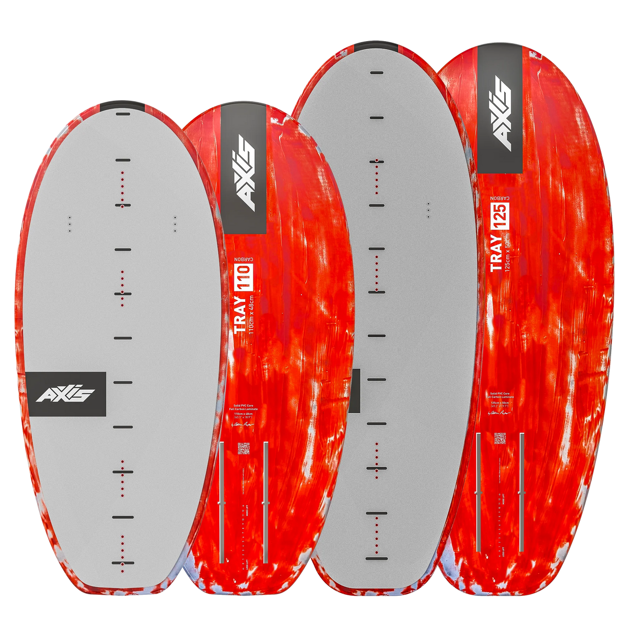Axis TRAY V5 - Carbon Foilboard with Footstrap inserts & Boardbag