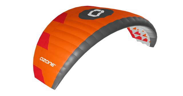Ozone AFTERBURNER Parawing in Carbon Grey, Orange and Red