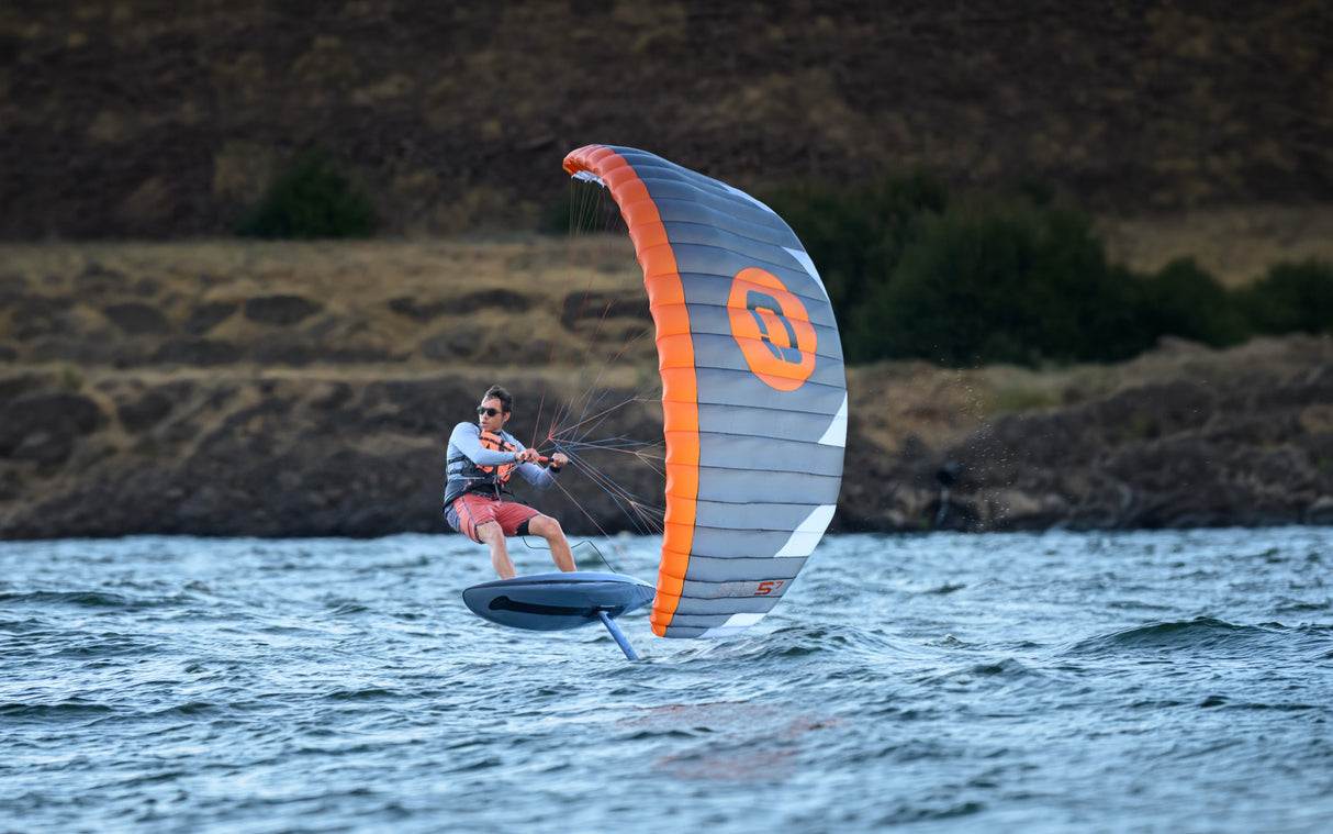 Rider boosting with the Ozone AFTERBURNER Parawing
