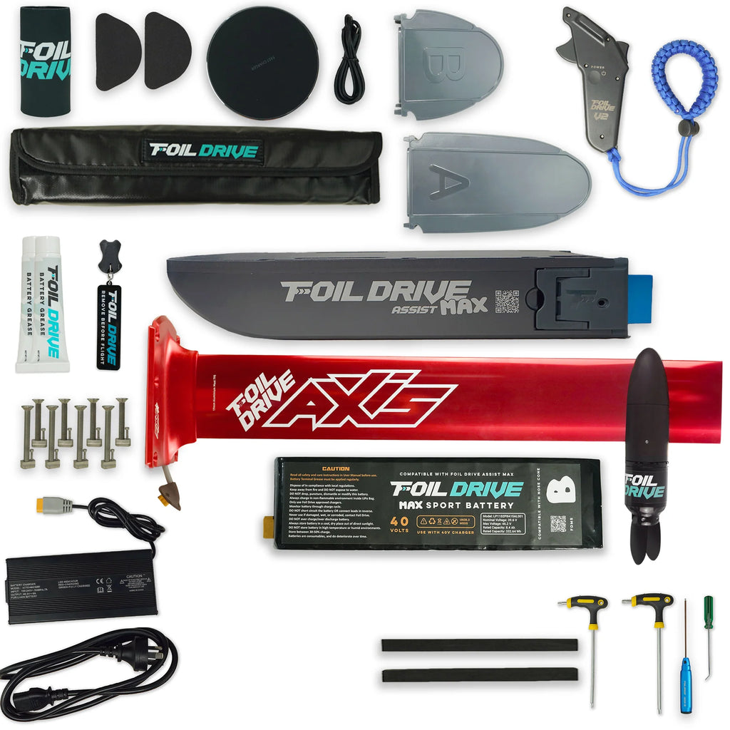 Foil Drive Assist MAX with Power/Sport Battery, Gen2 Motor and Mast + Adaptor